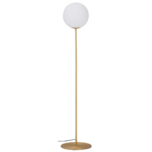 Kave Home Zlatá kovová stojací lampa Brisia 165 cm