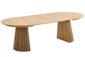Nordic Living Dubový rozkládací jídelní stůl Osaika 120/240 x 120 cm