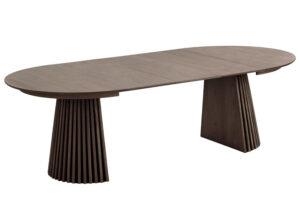Nordic Living Hnědý rozkládací stůl Osaika 120/240 x 120 cm
