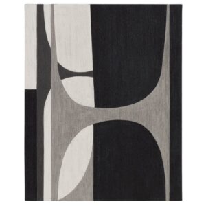 Kave Home Černobílý abstraktní obraz Onure 100 x 80 cm
