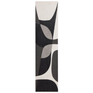 Kave Home Černobílý abstraktní obraz Onure 180 x 45 cm
