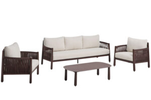 Kave Home Krémovo-hnědý zahradní set pohovky