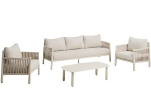 Kave Home Krémový zahradní set pohovky