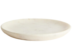 Kave Home Bílý mramorový dezertní talíř Erefi 23 cm