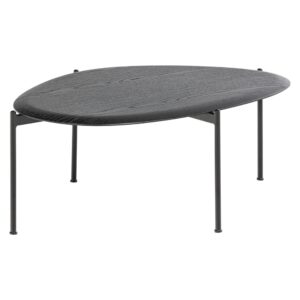 WOOOD Černý dřevěný konferenční stolek Kota 92 x 68 cm