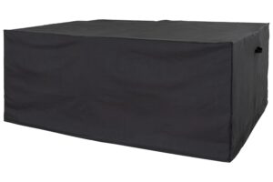 Nordic Living Černý ochranný obal na zahradní set stolu se čtyřmi židlemi Alex 180 x 155 cm