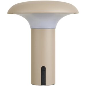 Nordic Living Béžová plastová nabíjecí stolní LED lampa Rami