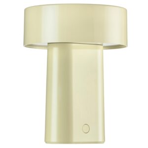 Zone Denmark Světle žlutá plastová nabíjecí stolní LED lampa Oblong
