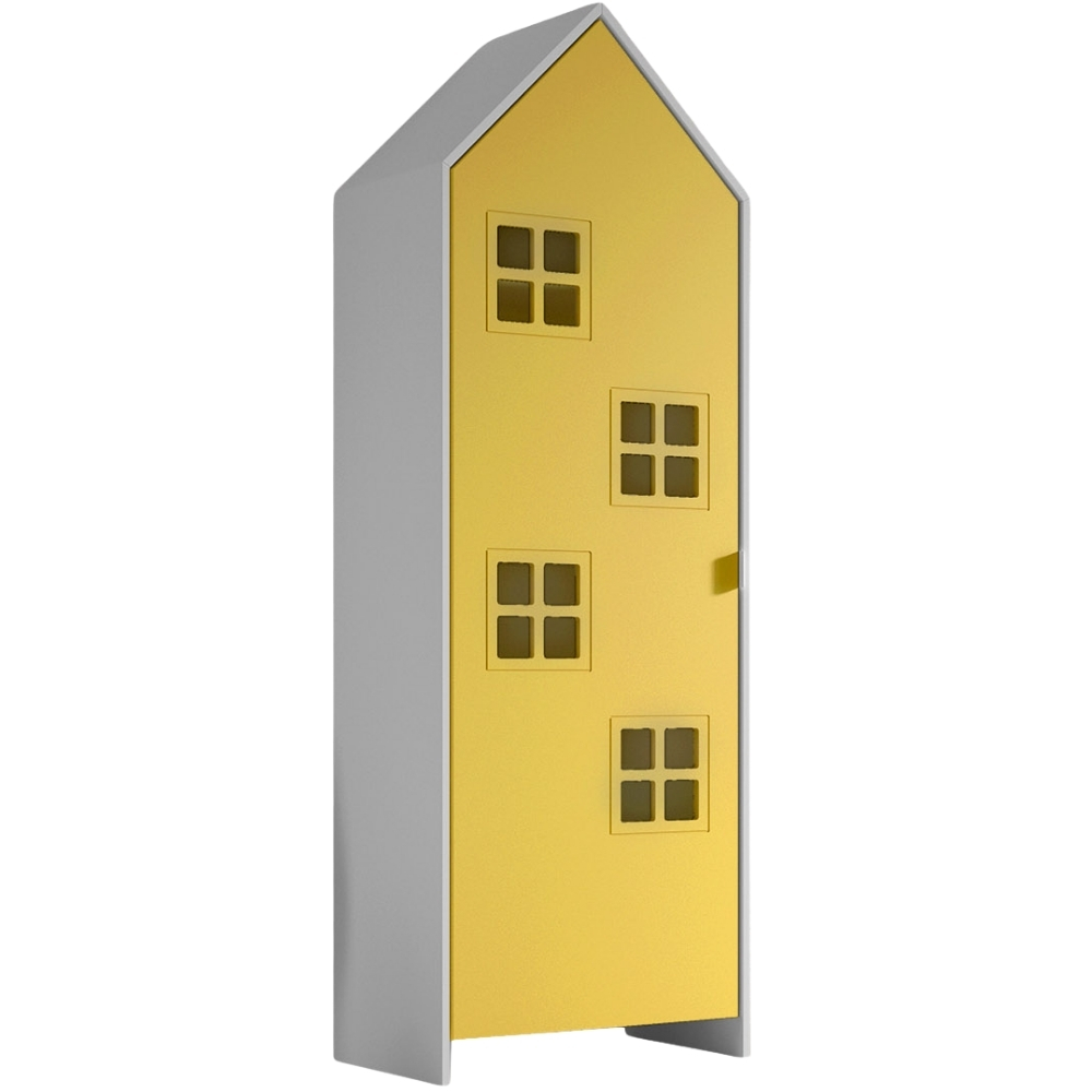 Vipack Žlutá lakovaná šatní skříň Casami 172 x 58 cm