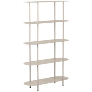 Nordic Living Béžový kovový regál Gieti 150 x 90 cm