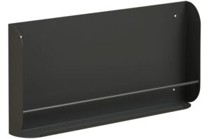 Nordic Living Tmavě šedá kovová nástěnná police Terra 60 cm