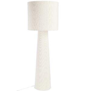 Bizzotto Bílá bouclé stojací lampa Radha 130 cm