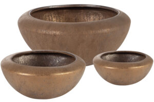 Bizzotto Set tří bronzových zahradních květináčů Pathom Ø18/27/36 cm