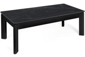 Somcasa Černý keramický rozkládací konferenční stolek Roland 120 x 60 cm