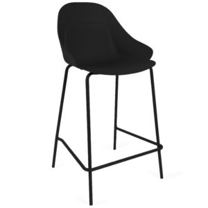 Somcasa Černá plastová barová židle Toby 67 cm