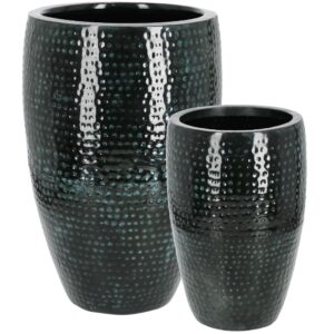 Bizzotto Set dvou kovových zahradních květináčů Nirad Ø32/45 cm