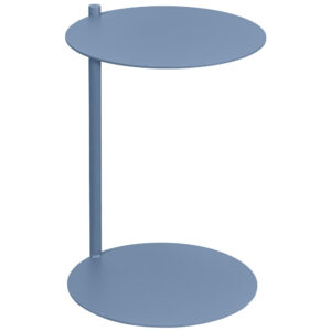 noo.ma Modrý kovový odkládací stolek Ande 40 cm