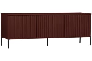 WOOOD Červený dřevěný TV stolek New Gravure 150 x 44 cm
