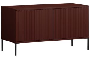 WOOOD Červený dřevěný TV stolek New Gravure 100 x 44 cm