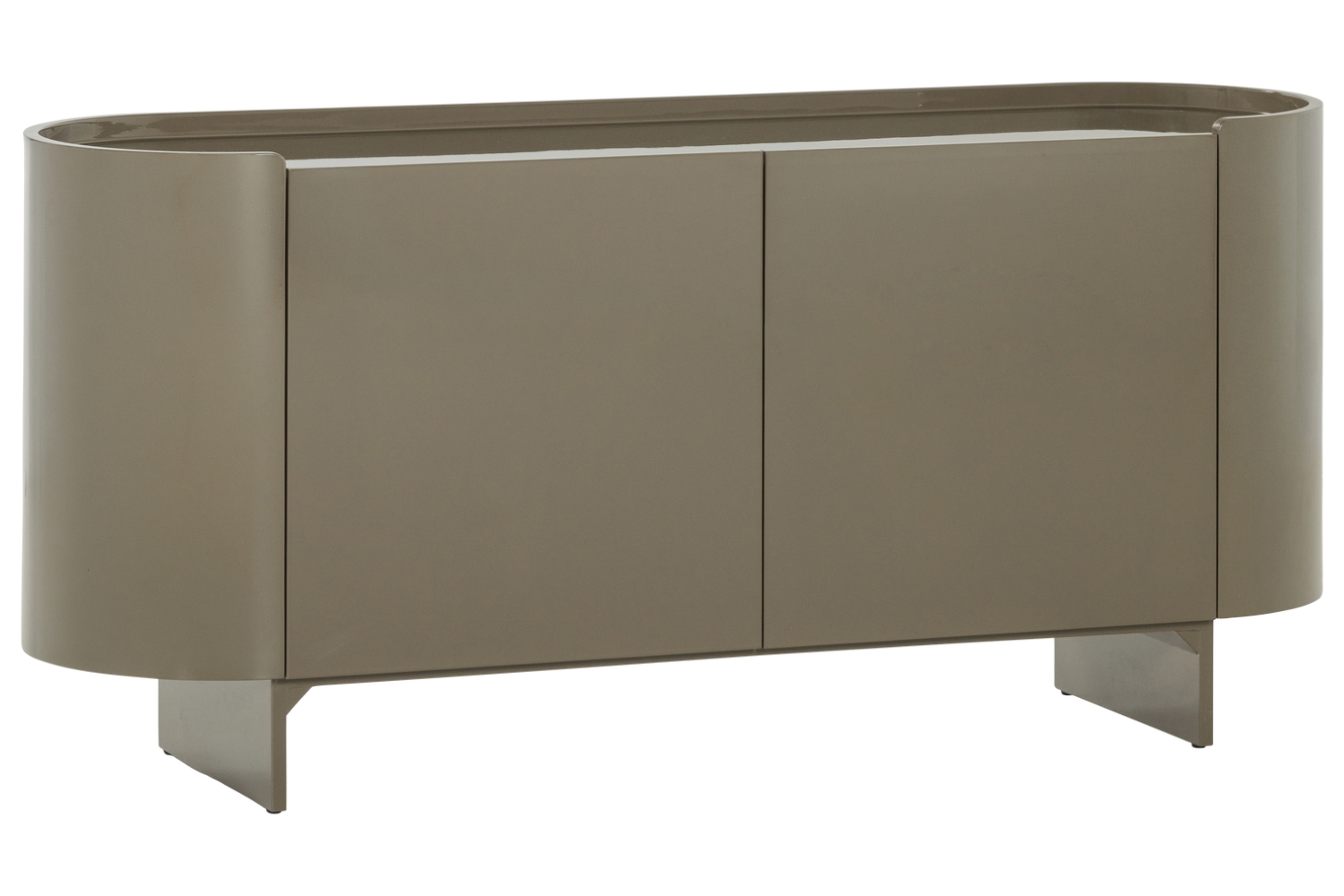 WOOOD Zelená lakovaná komoda Liora 160 x 45 cm