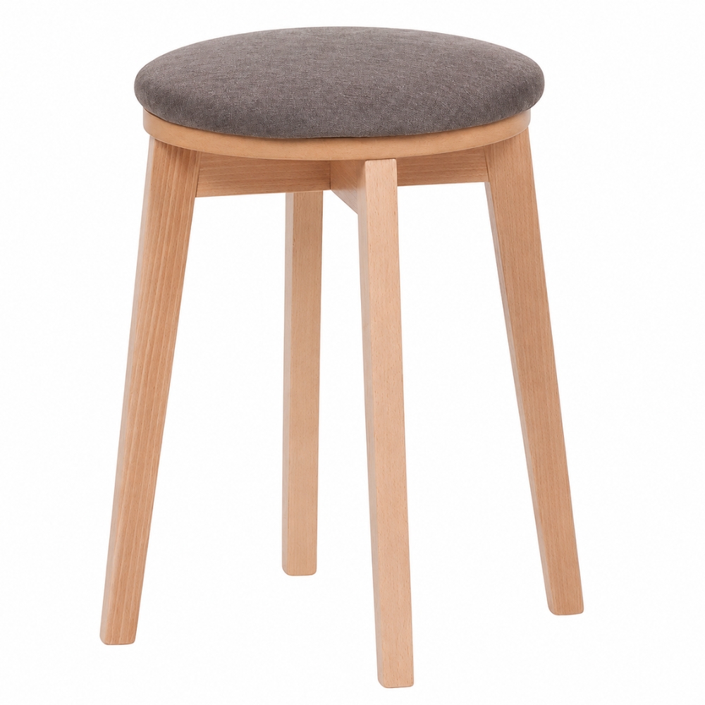 FormWood Dubová stolička Tabonta 50 cm se šedým sedákem