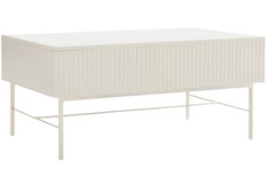Somcasa Bílý lakovaný konferenční stolek Oslo 100 x 60 cm s úložným prostorem
