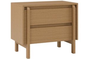 Somcasa Dubový noční stolek Pacific 48 x 60 cm se dvěmi zásuvkami