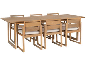 Bizzotto Dřevěný zahradní set stolu a šesti židlí Adrian
