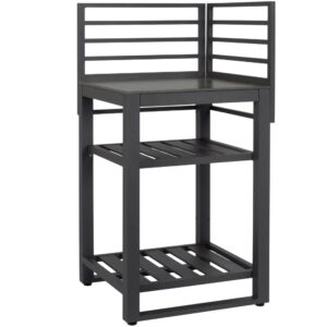 Bizzotto Šedý otevřený venkovní rohový kuchyňský modul Aria 62 cm