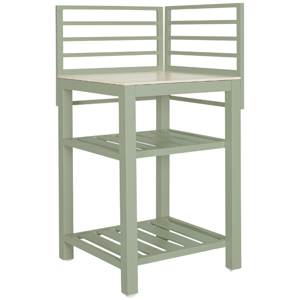 Bizzotto Zelený otevřený venkovní rohový kuchyňský modul Aria 62 cm