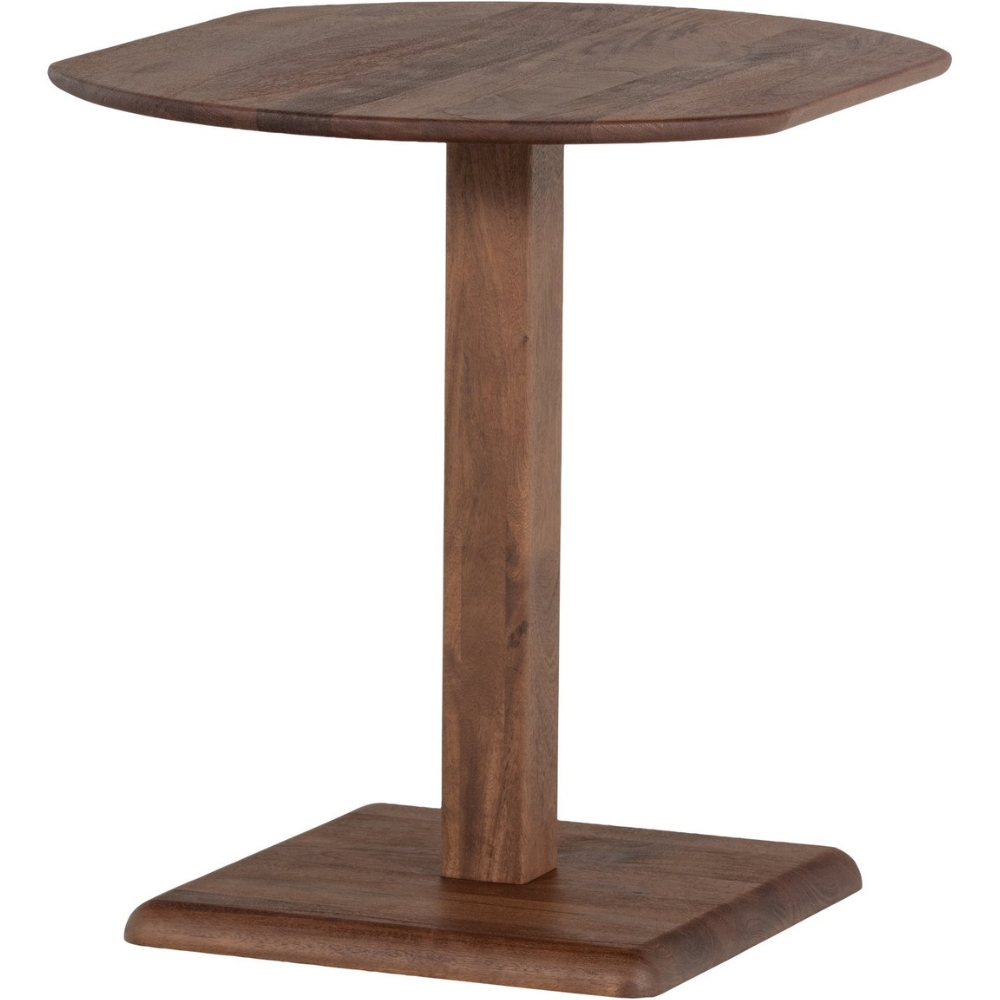 WOOOD Hnědý dřevěný bistro stolek Feno 79 x 67 cm