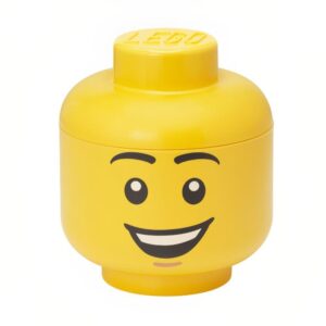 Žlutý úložný box ve tvaru hlavy LEGO® Šťastný chlapec 19 cm