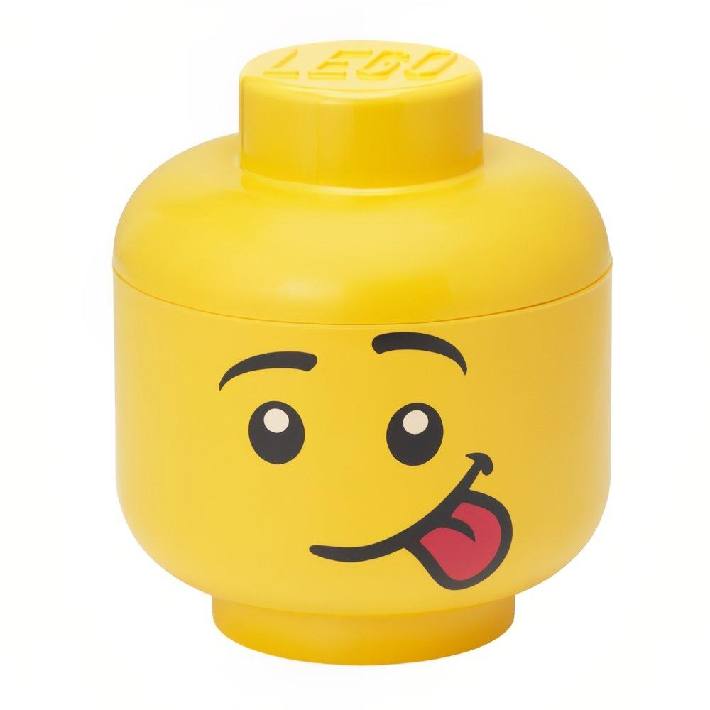 Žlutý úložný box ve tvaru hlavy LEGO® Silly 19 cm