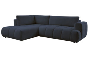 Bobochic Paris Tmavě modrá bouclé rozkládací pohovka Fuji 282 cm