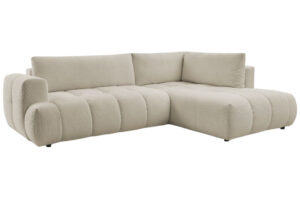 Bobochic Paris Béžová bouclé rozkládací pohovka Fuji 282 cm