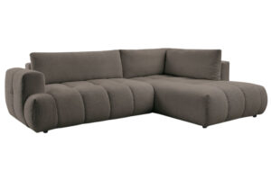 Bobochic Paris Hnědá bouclé rozkládací pohovka Fuji 282 cm