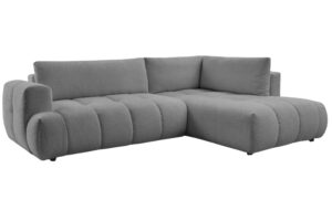 Bobochic Paris Šedá bouclé rozkládací pohovka Fuji 282 cm