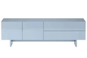 NovaNook Lesklý modrý TV stolek Glam 160 x 38 cm
