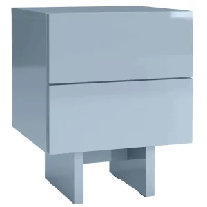 NovaNook Lesklý modrý noční stolek Glam 40 x 38 cm