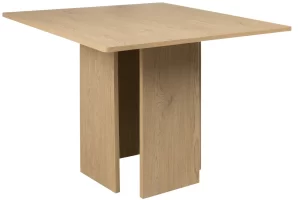 NovaNook Jídelní stůl Asper 100 x 100 cm s dubovým dekorem