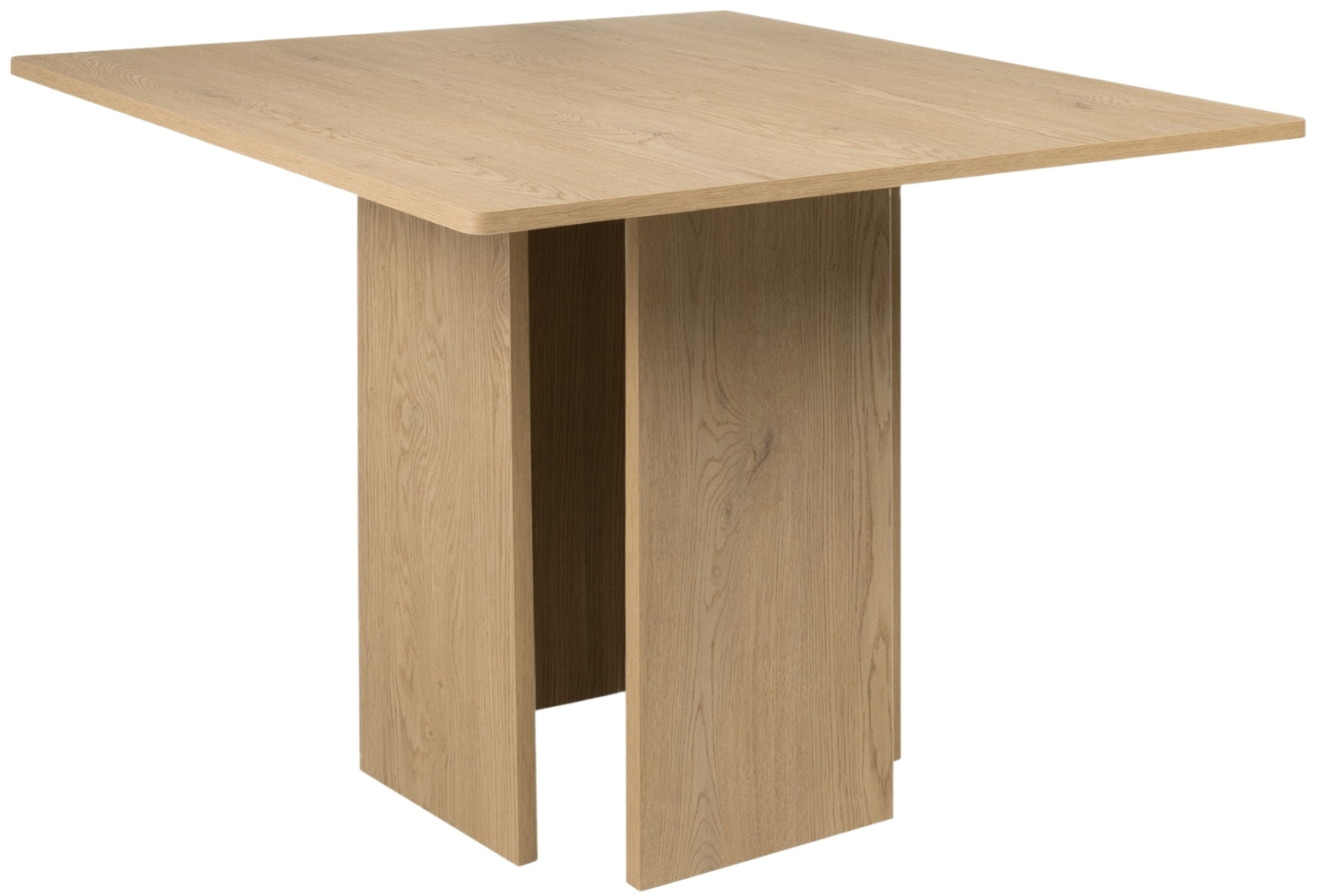 NovaNook Jídelní stůl Asper 100 x 100 cm s dubovým dekorem