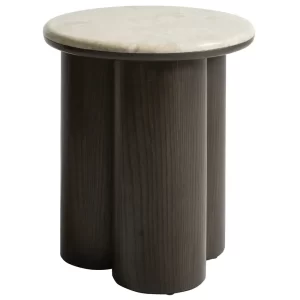 Unique Furniture Béžový mramorový odkládací stolek Piazze 45 cm