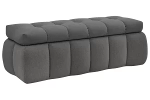 Bobochic Paris Tmavě šedá lavice Mont-Blanc 144 cm s úložným prostorem