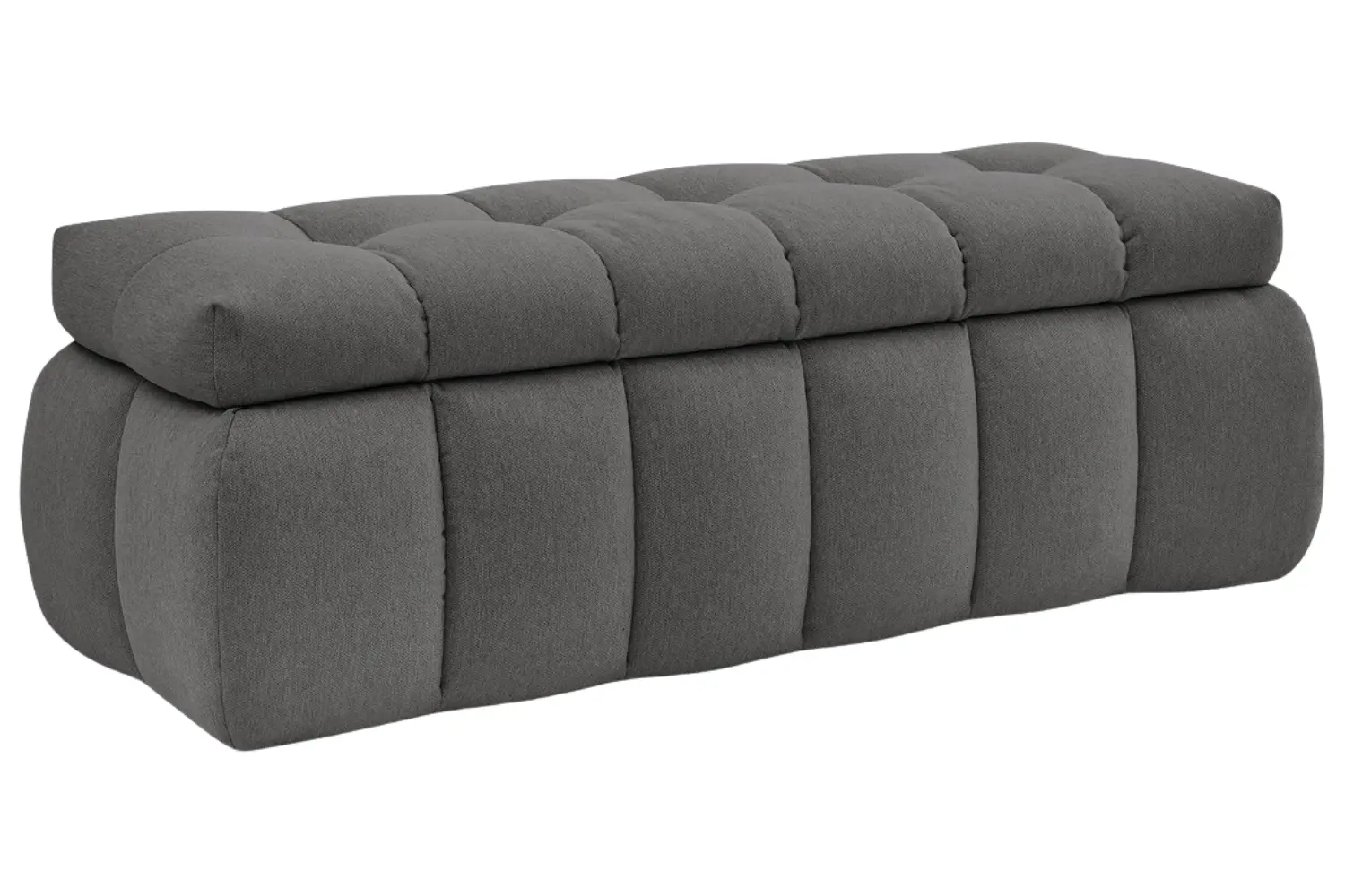 Bobochic Paris Tmavě šedá lavice Mont-Blanc 144 cm s úložným prostorem