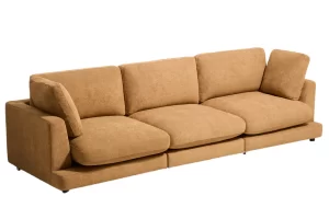 Kave Home Žlutá čtyřmístná bouclé pohovka Gala 300 cm