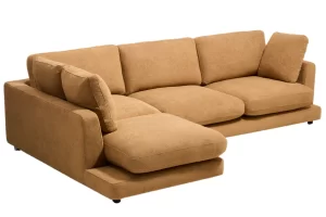 Kave Home Žlutá rohová bouclé pohovka Gala 300 cm
