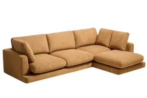 Kave Home Žlutá rohová bouclé pohovka Gala 300 cm