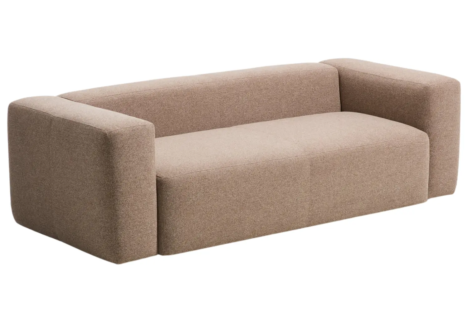 Kave Home Hnědá trojmístná pohovka Blok 240 cm