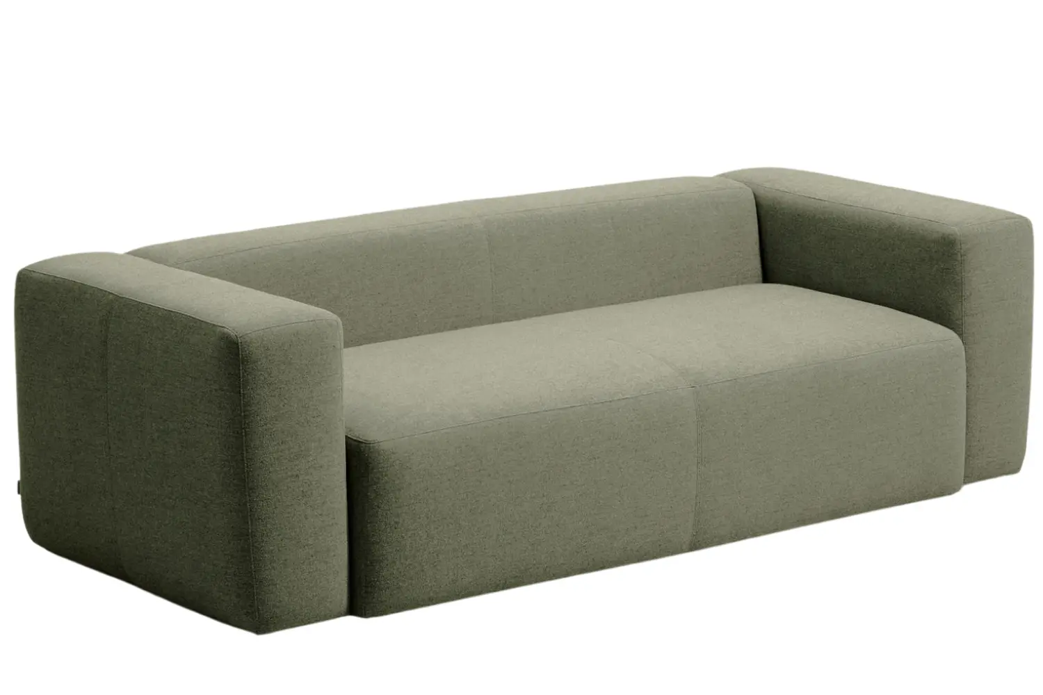 Kave Home Zelená trojmístná pohovka Blok 240 cm