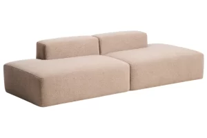 Kave Home Hnědá trojmístná pohovka Blok 290 cm